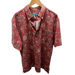 Vintage Joe Kealohas Reyn Spooner Shirt Men's Large Hawaiian Button Pineapple